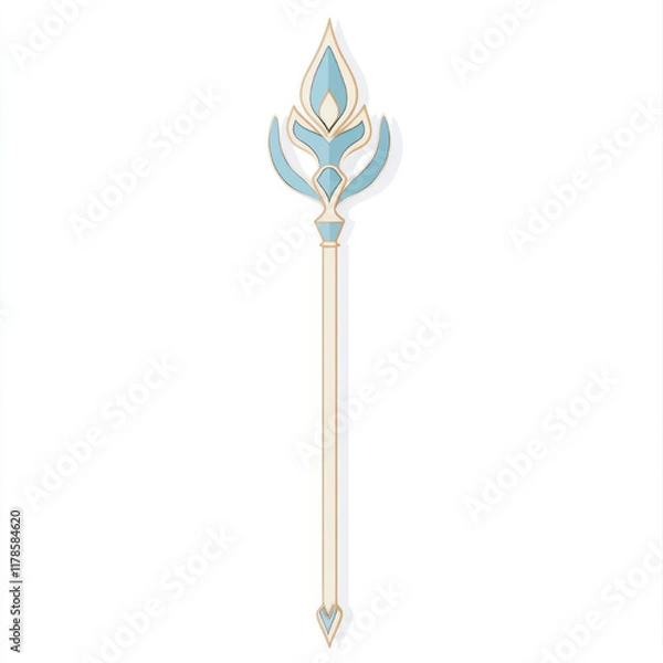 Fototapeta side view of a minimalist trident