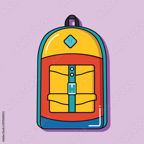Fototapeta vector bag for school