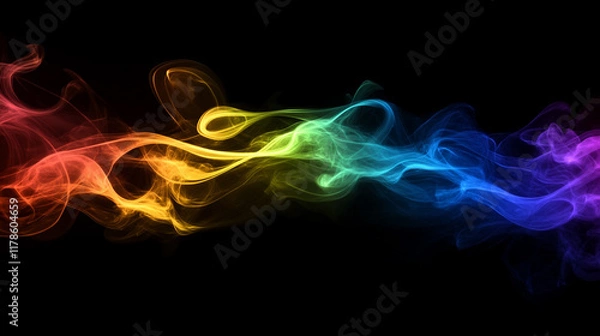 Fototapeta Abstract background with colorful smoke explosion