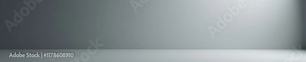 Obraz Smooth gray gradient backdrop, studio lighting , subtle, gray, gradient