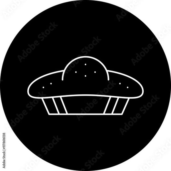 Fototapeta Pie icon single vector illustration