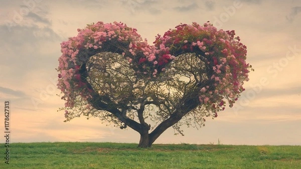 Obraz heart in the sunset