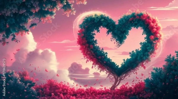 Fototapeta heart in the sky