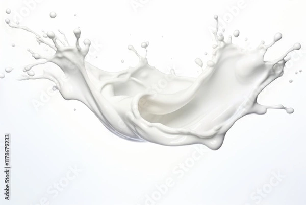 Obraz Milk wave splash backgrounds white simplicity.