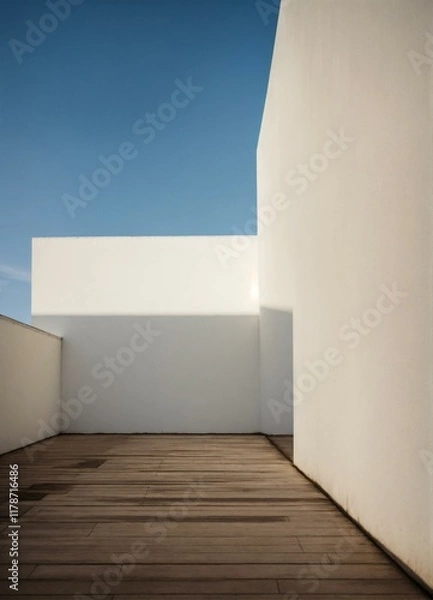 Obraz empty room with sky