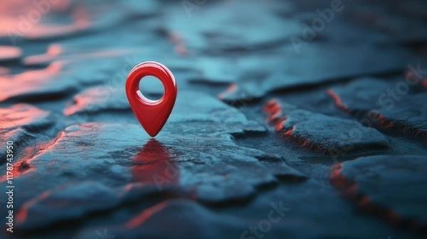 Fototapeta red location icon 
