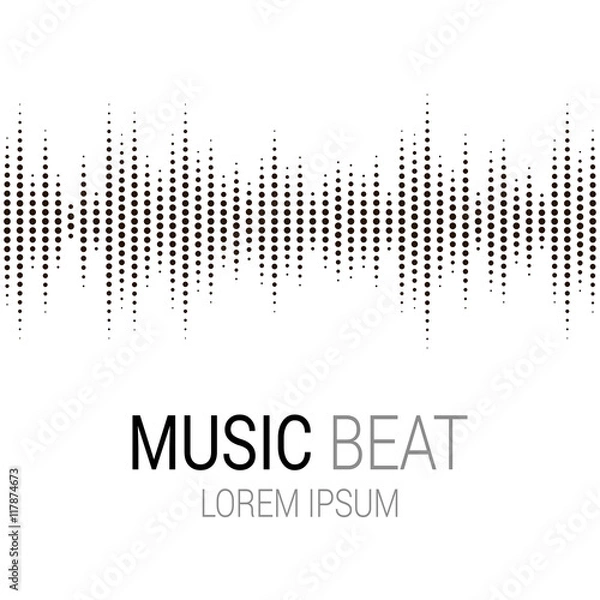 Obraz Music beat. Abstract equalizer.