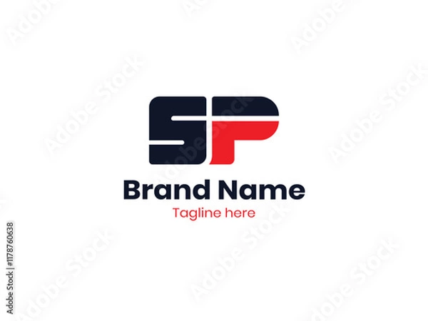 Fototapeta SP Letter Initial Logo Design Template Element
