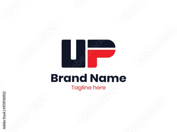 Fototapeta UP Letter Initial Logo Design Template Vector