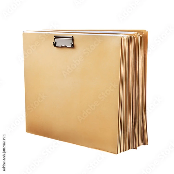 Fototapeta Expandable file isolated on white background full depth of field 

