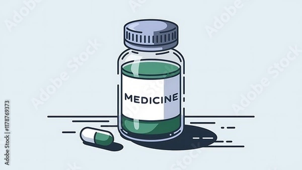 Fototapeta Medicine Icons: Simplifying Healthcare Visual Communication