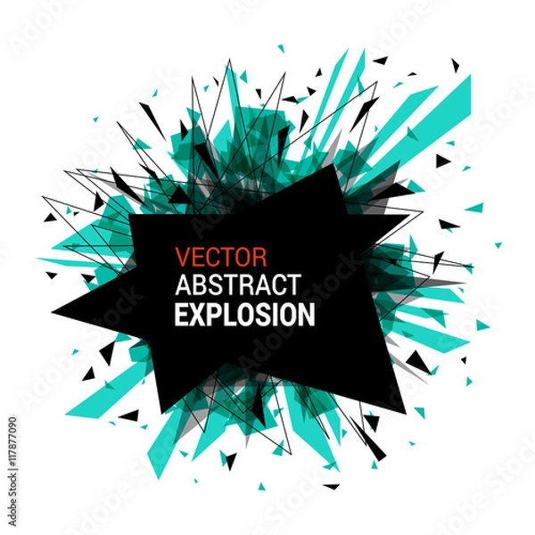 Obraz Abstract explosion isolated on white background.