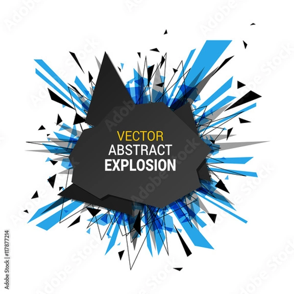 Obraz Abstract explosion isolated on white background.