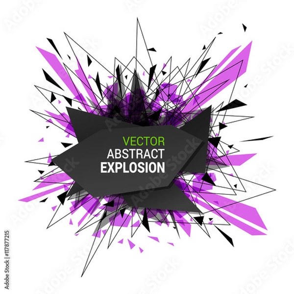 Obraz Abstract explosion isolated on white background.