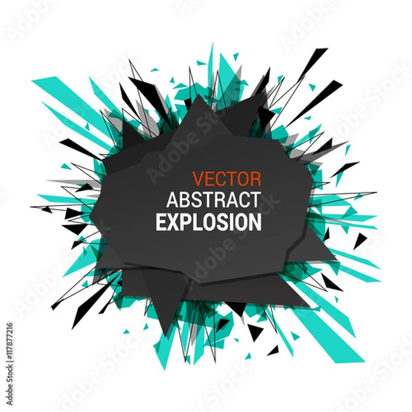 Obraz Abstract explosion isolated on white background.