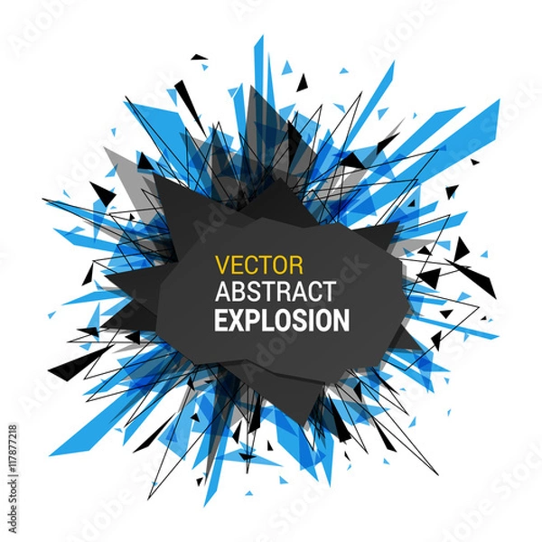 Obraz Abstract explosion isolated on white background.