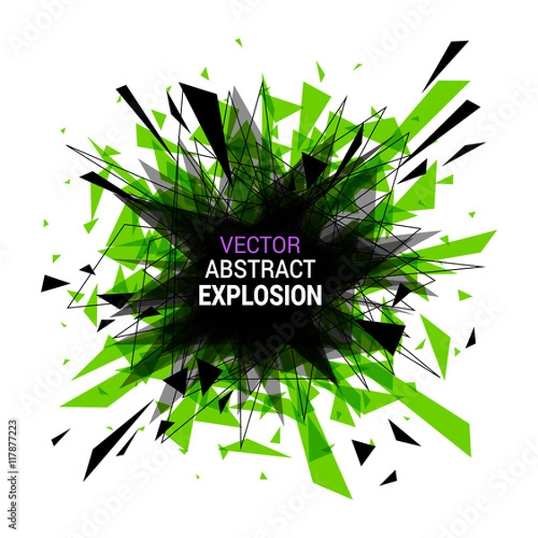 Obraz Abstract explosion isolated on white background.