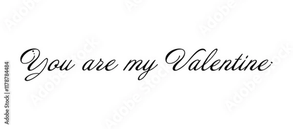Fototapeta あなたは私のバレンタインのメッセージ