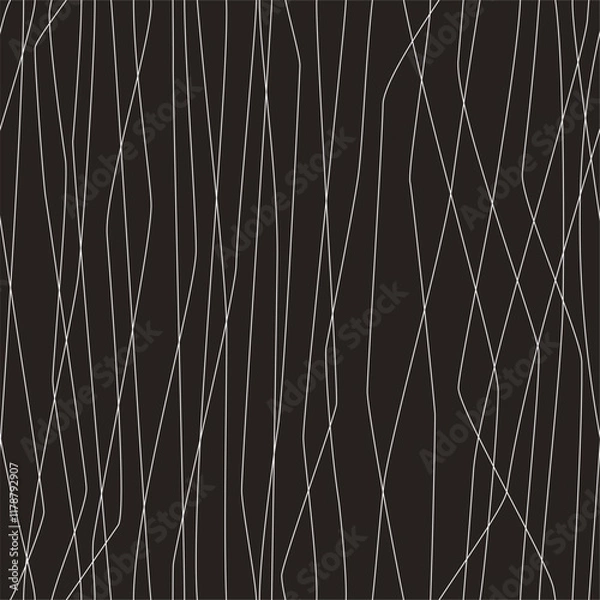 Obraz Vector seamless abstract pattern with thin, intertwined lines creating organic, almost natural shapes. Brown background