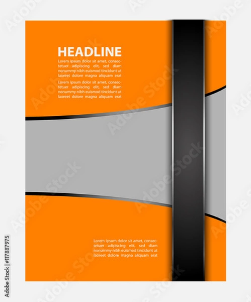 Fototapeta Vector Brochure Flyer design Layout template
