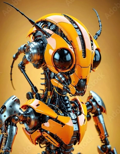 Obraz cyborg robot vector illustration