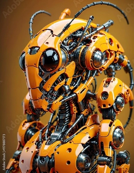 Obraz cyborg robot vector illustration