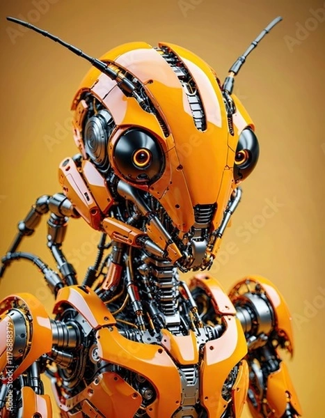 Obraz cyborg robot vector illustration