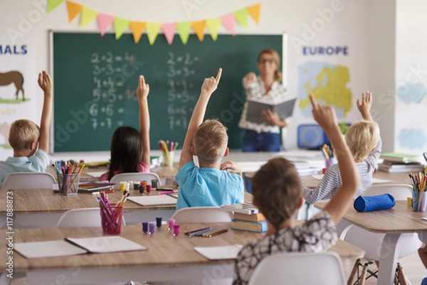 Fototapeta Studenci znający właściwą odpowiedź