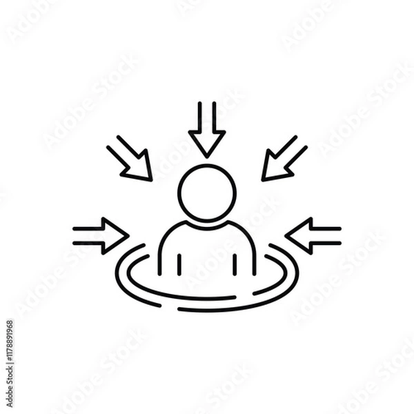 Obraz customer centricity icon isolated on white background