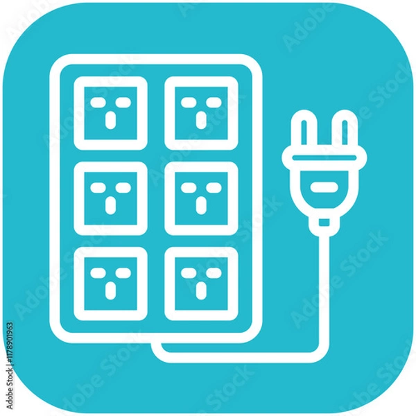 Fototapeta Extension Cord vector icon illustration of Home Improvements iconset.