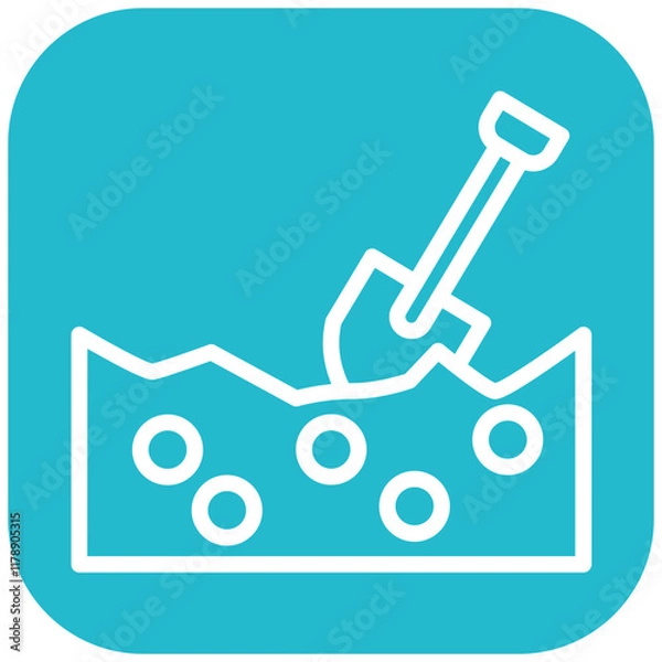 Fototapeta Bury vector icon illustration of Funeral iconset.