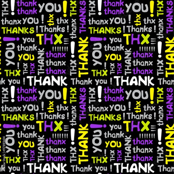 Fototapeta seamless pattern with funny letterings