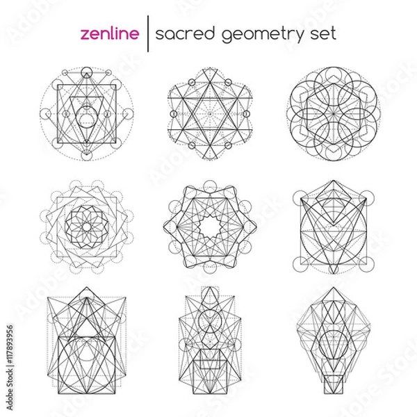 Obraz Sacred geometry set