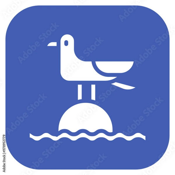 Fototapeta Seagull icon vector image. Can be used for Harbour.