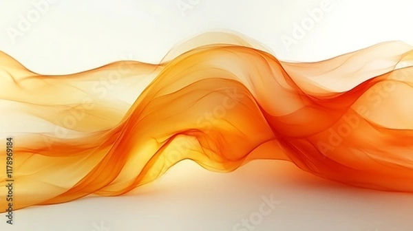 Fototapeta Abstract orange wave flow.