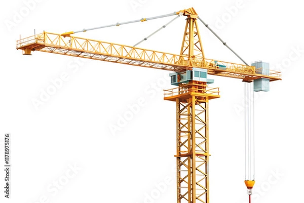 Fototapeta building crane isolated on white background PNG.AI GENERATED