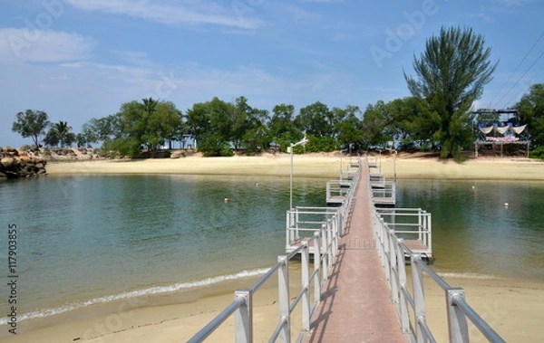 Obraz View on Tanjong beach, Sentosa island, Singapore