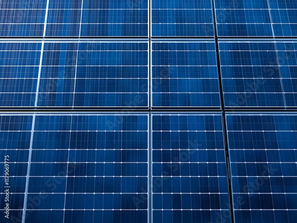 Fototapeta Solar Panel Array: A 3D Illustration