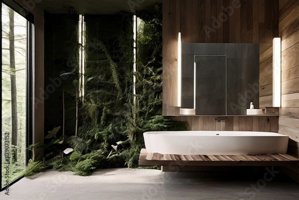 Obraz 77 forest inspired a minimalist bathroom with a forest inspired