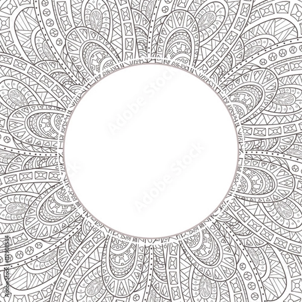 Obraz Hand-drawn frame-style paisley.