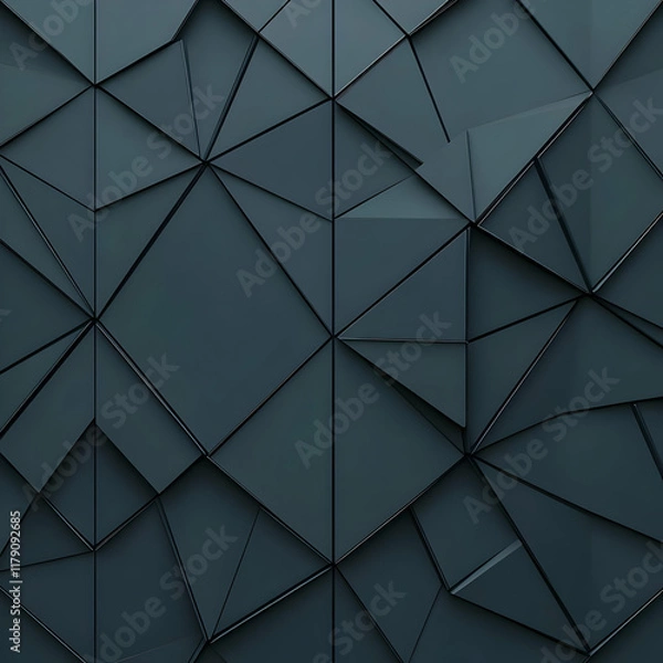 Fototapeta Dark Grey Abstract 3D Background