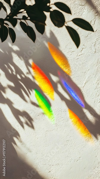 Fototapeta Rainbow Shadow Play on Wall