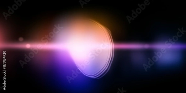 Fototapeta Creative use of coarse film grain background with light flares and vibrant color transitions