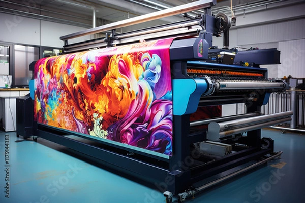 Fototapeta Superb Large format digital printing machine