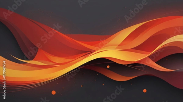 Fototapeta A Dynamic Background That Blends Fiery Red, Bright Yellow And Deep Orange Hues, With Subtle, Gradient-Style Shadows In Dark Grey That Add Depth And Nuance
