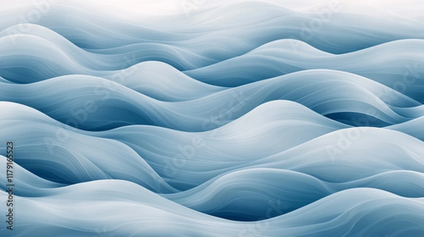 Fototapeta 波・海のイラスト背景素材