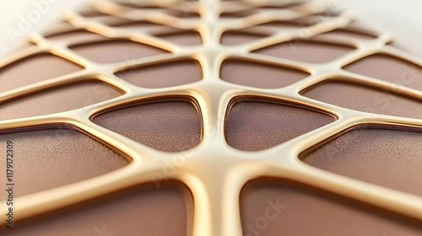 Fototapeta Golden Abstract 3D Render