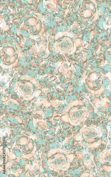 Fototapeta Floral Harmony: A Fusion of Patterns and Textures