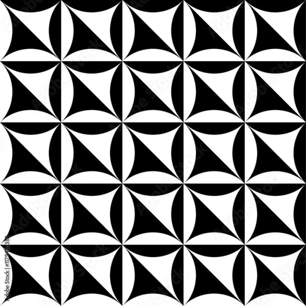 Obraz Black and white checker pattern made of cells. Can be seamless. For printing and application on seamless surfaces.