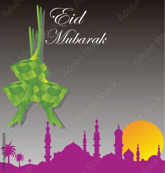 Obraz 
eid mubarak card design